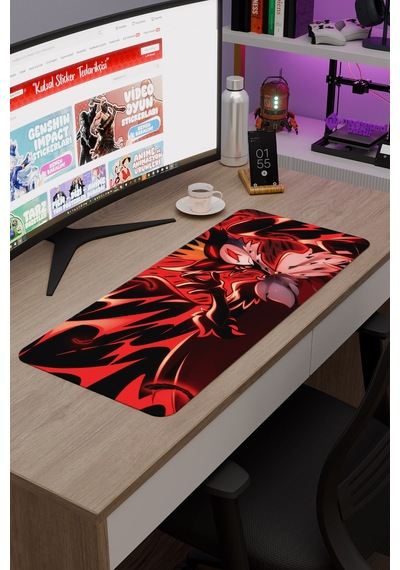 Helluva Boss Kaymaz Dikişli Kauçuk Oyuncu Mousepad V2 - 70x30 Xl Gaming Mouse Pad Fare Altlığı