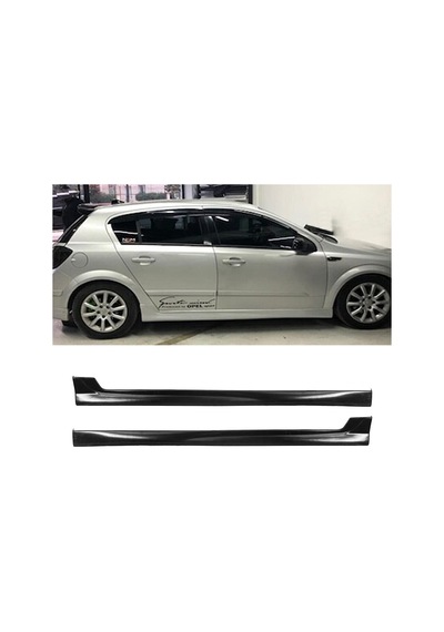 Opel Astra H Hb Yan Marşpiyel Seti Mat Siyah Plastik 2 Adet 2004 2005 2006 2007 2008 2009