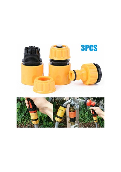 3pcs Bahçe Plastik Hortum Konnektör Borusu Hızlı Conection Adaptörü Su Durdurma Konnektörü 1/4inch