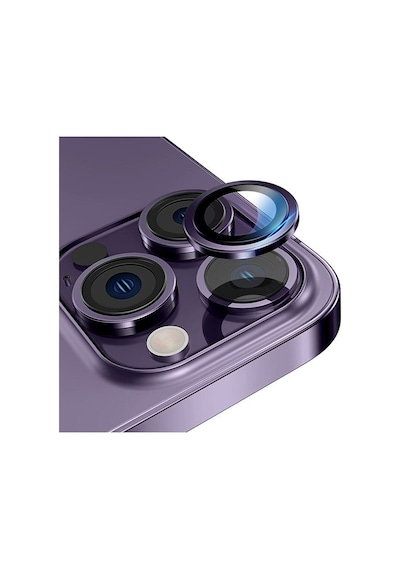 Apple İphone 14 Pro Uyumlu Ve Apple İphone 14 Pro Max Uyumlu Metal Kamera Lens Koruyucu Mavi