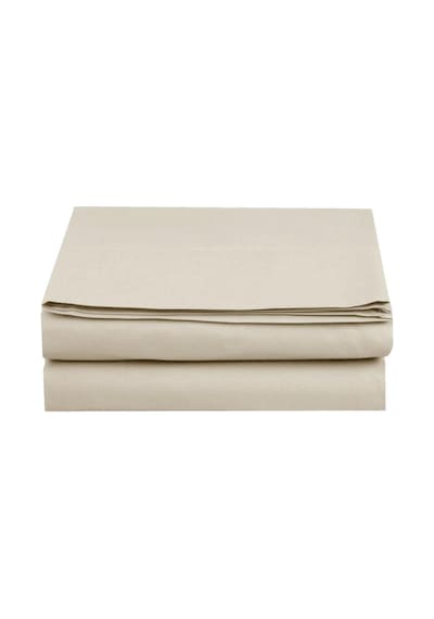 Battal Boy Düz Çarşaf Pamuklu Kumaş Lastiksiz Çarşaf 240x260 Sütlü Kahve