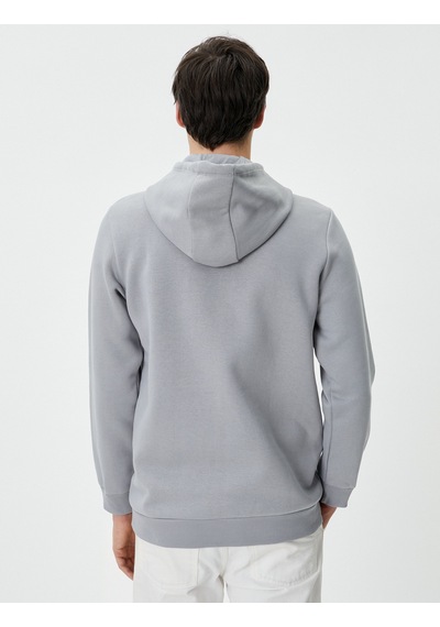 Koton Slogan Baskılı Hoodie Kanguru Cep Detaylı Kapşonlu Gri 4wam70226mk Gri Koton Slogan Baskılı Hoodie Kanguru Cep Detaylı Kapşonlu Gri 4wam70226mk Gri