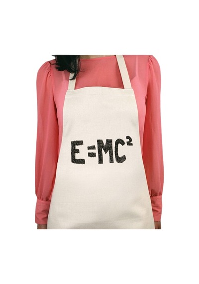 E=Mc2 Baskılı Su İtici Özellikli Mutfak Önlüğü