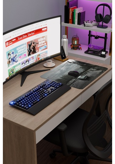 Silent Hill Kaymaz Dikişli Kauçuk Oyuncu Mousepad V5 - 48x40 Xl Gaming Mouse Pad Fare Altlığı