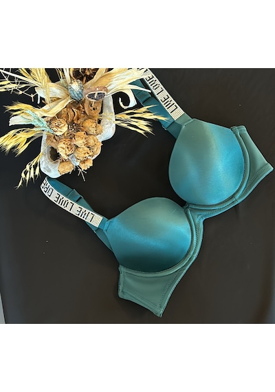 Orkide Işıltılı Askılı Bra Push Up Foam Cup 8825 Kırmızı