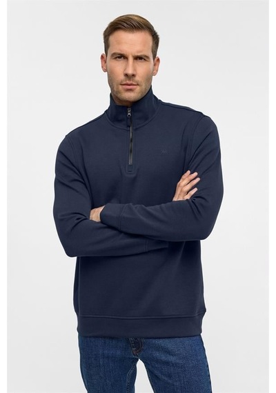 Süvari Lacivert Regular Düz Yarım Balıkçı Yaka Sweatshirt Lacivert