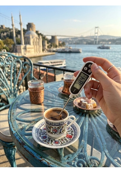 Dijital Gıda Termometresi - Mutfak Ve Yiyecek İçecek Sıcaklık Ölçüm Çubuk C/f Ölçümlü