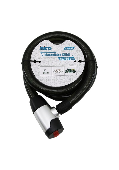 Bezos Anahtarlı Çelik Tel Motosiklet Ve Bisiklet Kilidi 24mm X 150cm 22 Diğer