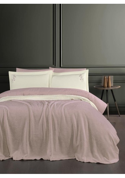 Çift Kişilik Dream Battanıyelı Nevresım Setı Talıa Anew 200x220 Pudra