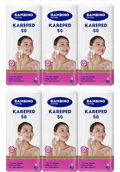 Bambino Cotton Kare Makyaj Ve Bebek Temizleme Pamuğu 300 Adet