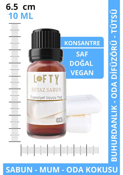 Lofty Beyaz Sabun Uçucu Yağ Buhurdanlık Esansı Oda Kokusu 10 ML