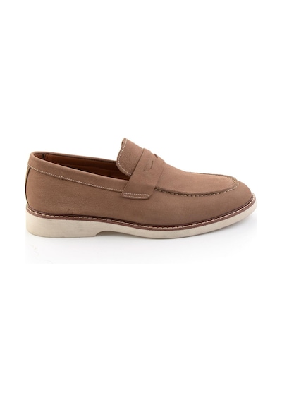 Bambi Kum Hakiki Deri Erkek Loafer Ayakkabı E01547010701 Kum