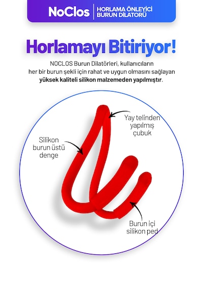 Noclos Nefes Açmayı Destekleyen Burun Dilatörü Kırmızı