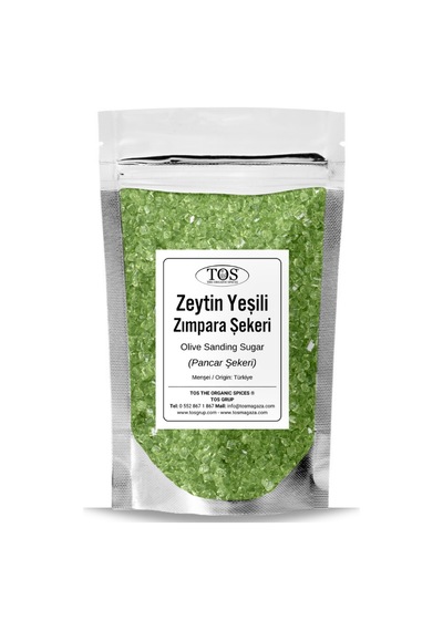 Tos The Organic Spices Zeytin Yeşili Zımpara Şekeri 250 G Olive Geen Sanding Sugar
