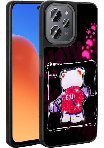 Xiaomi Redmi 12 4g Kılıf Parlayan Kabartmalı İkonik Figürlü Amas Silikon Kılıf