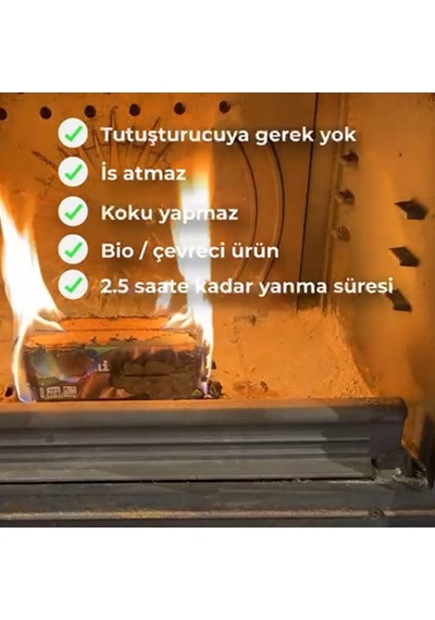 Kaminblock Lüx Şömine Odunu Tekli