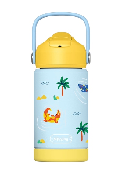 Sipnjoy - Flipsip Çocuk Su Termosu 360 Ml - Snappy Croc Sanppy Croc