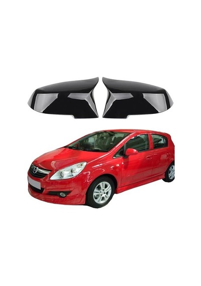 Opel Corsa D 06-14 Araca Özel Batman Yarasa Ayna Kapağı Pianoblac