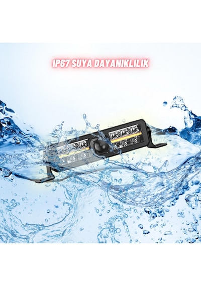 Off-road Premium 30 Cm Tampon Kaput Led Bar Beyaz Işık Projektör Drl Gündüz Led Metal Gövde 12-24v