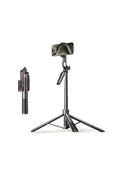 Lisen 180cm Cep Telefonları İçin Kumandalı Seyahat Amaçlı Katlanabilir Çok Fonksiyonlu Tripod Ve Selfie Çubuğu Stick