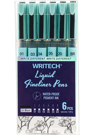 Writech Liquid Fineliner Kalem Seti 6lı W-704