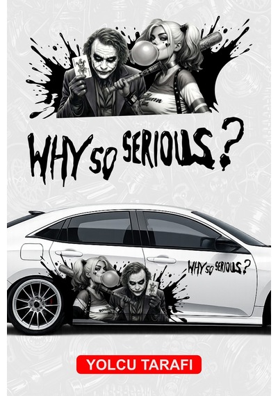 Joker & Harley Quınn Yan Gövde Kaplama Sticker Yolcu - 864812330