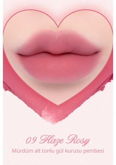 Dasique Kalp Tasarımlı Yoğun Pigmentli Köpük Yapılı Kadife Bitiş Sunan Ruj Souffle Color Pot 09 Hazy Rosy 09 Hazy Rosy