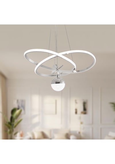 Tt310-1tpl-kr Tt Ayd.trio Krom Kaplama Tek Toplu 3 Renk Led Avize Krom