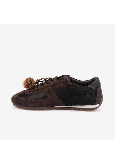 Hawen Angels Kadın Spor & Sneaker Ayakkabı 585 Kahve Süet Leopar Tay