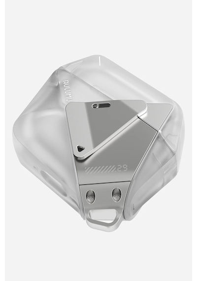 Apple Uyumlu Airpods 4 Geometrik Desenli Kilitleme Mekanizmalı Ve Askı İpli Kılıf A29 Beyaz
