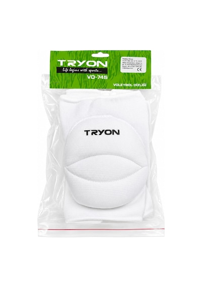Tryon Unisex Yetişikin Voleybol Dizliği Diz Koruyuculu Beyaz