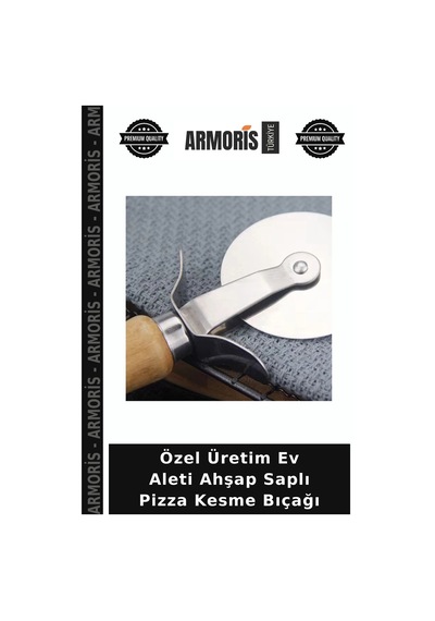 Özel Üretim Ev Aleti Ahşap Saplı Pizza Kesme Bıçağı Çok Renkli