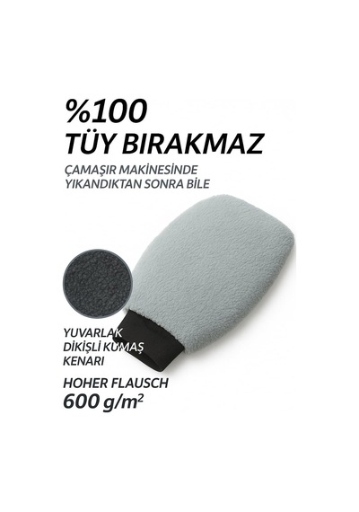 Ultra Kalın Mikrofiber Oto Araba Yıkama Kurulama Havlusu, Orta Boy Çift Katlı Araç Kurutma Ve Torpido Silme Bezi Gri