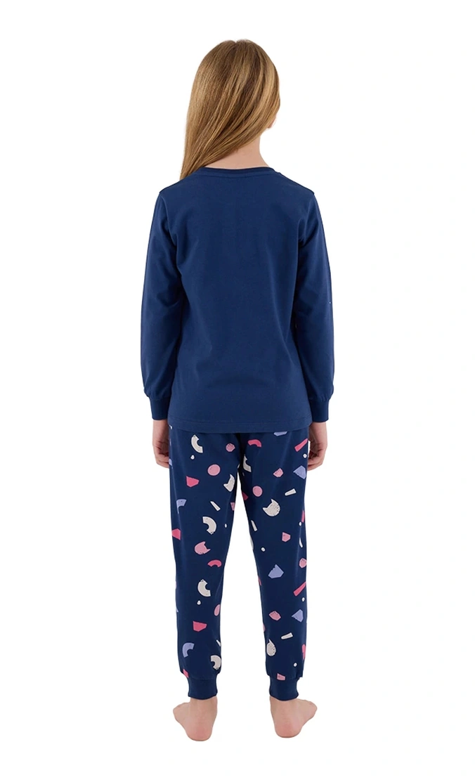 Rolypoly Rp3696-2 Kız Çocuk Kışlık İkili Pijama Takım Koyu İndigo