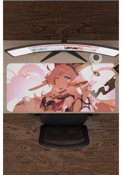 Yanfei Genshin Impact Anime Oyuncu V5 - 90x40 Xxl Gaming Mouse Pad Fare Altlığı
