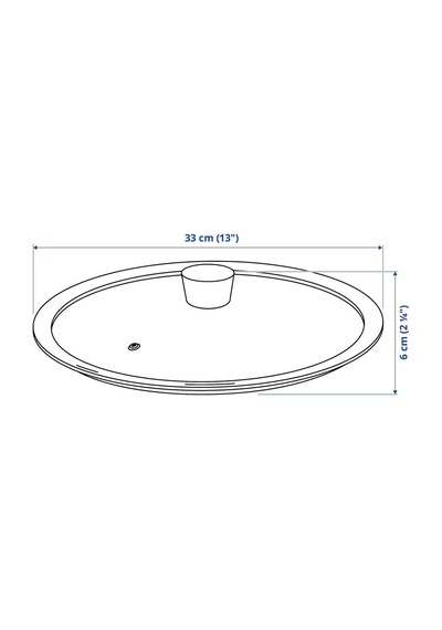 Tencere Kapağı, Paslanmaz Çelik-cam, 33 Cm Çok Renkli
