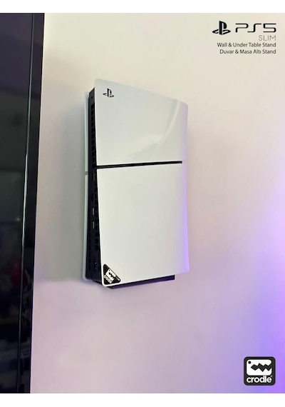 Playstation 5 Slim Duvar Standı Yerden Tasarruf Rahat Hava Akışı Gaming Aksesuar Konsol Tutacağı