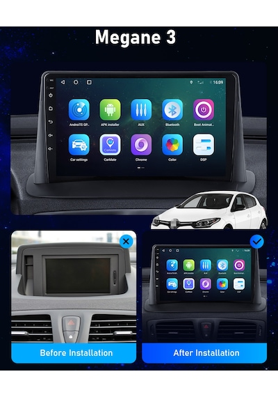 Exvol Renault Fluance Android Multimedya 4gb-64gb 9 İnc Hd Ips