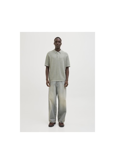 Jack & Jones Jack Jones Jjegeorge Knıt Polo Ss Sn Erkek Yeşil Tshirt 12268281-21 Iceberg Green