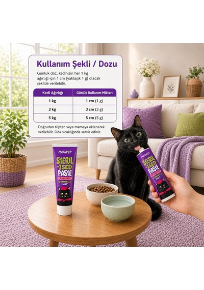Metapet Kısırlaştırılmış Kedi Maltı Sterilised Paste 100 G Üriner Sistem