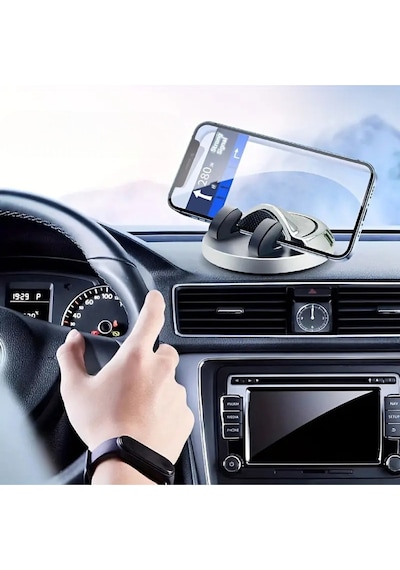 Mainshop Araç İçi Telefon Tutucu Numaratörlü Araba Numaratör Telefon Tutucu 360 Dönen M-225