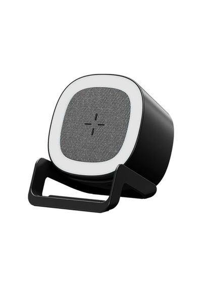 Microcase AL4385 4in1 Kablosuz Şarj Bluetooth Hoparlör Telefon Standı Siyah