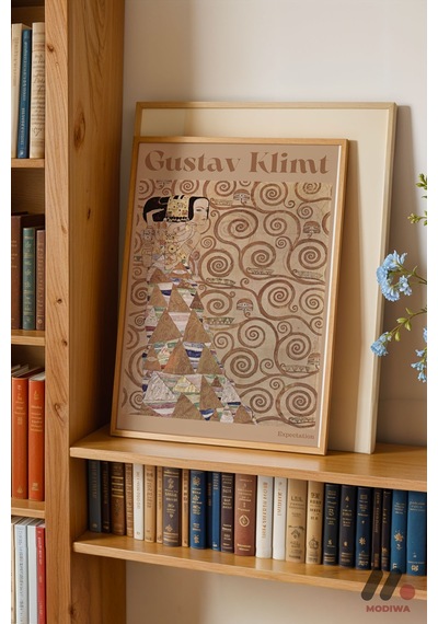 Gustav Klimt Desen Posteri, Ahşap Çerçeveli Duvar Tablosu - Sanatsever Hediyesi