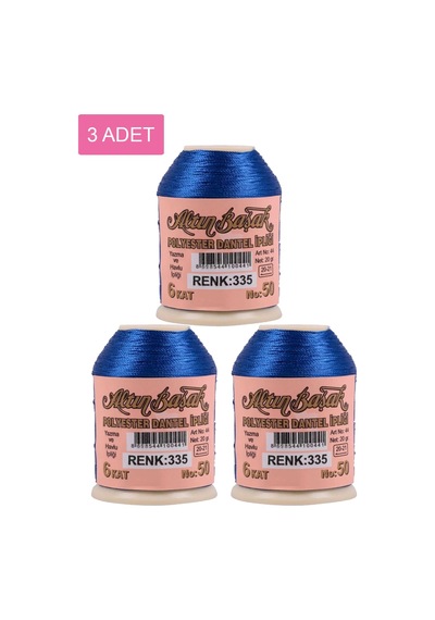 3 Adet Altınbaşak Oya Ve Dantel İpi 20 Gr - Royaleks - No: 335