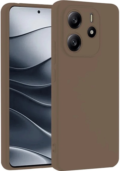 Redmi Note 14 4g Kılıf First Silikon - Kahverengi