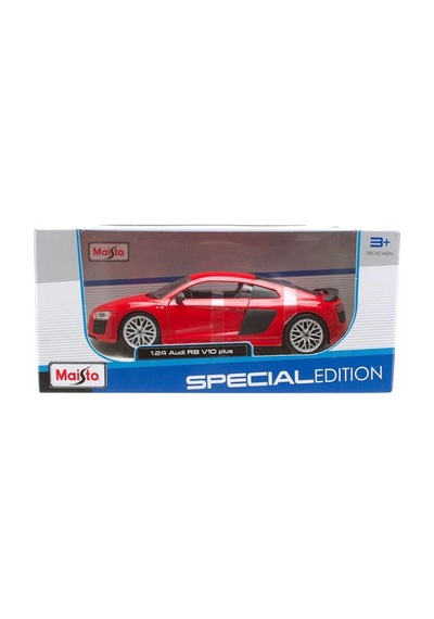 Maisto 1/24 Audi R8 V10 Plus Model Araba - Kırmızı Çok Renkli