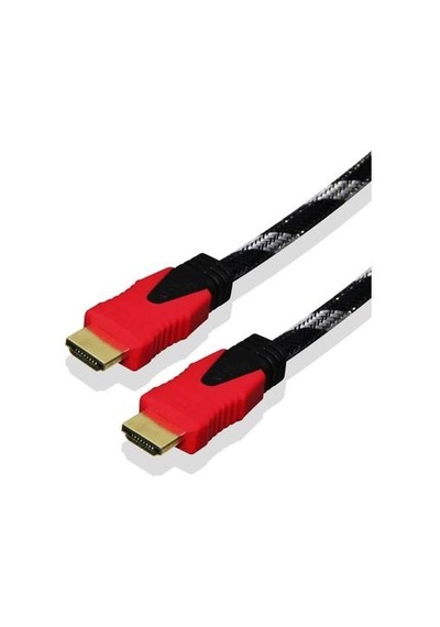 QPORT 10 Metre HDMI Kablo Altın Uç Örgülü 4K 3D  HDMI Kablo Q-HDMI10