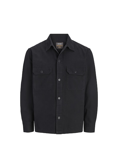 Jack & Jones Erkek Relaxed Fit Gömlek Yaka Overshirt - Colton - 12298629 Siyah Jack & Jones Erkek Relaxed Fit Gömlek Yaka Overshirt - Colton - 12298629 Siyah