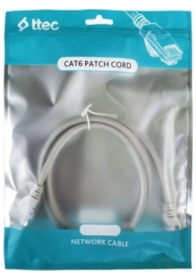 Ttec 0.2metre Cat6 Utp Kbl-ptch-20cmg Gri Patch Kablo
