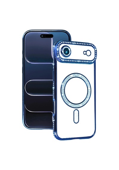 Mey İthalat iPhone Uyumlu 17 Air Joke Simli Magneticsafe Kılıf - Mavi